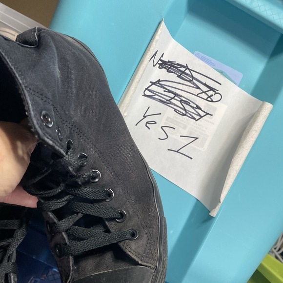 Converse CHUCK TAYLOR All Star Black Hi TOP sneakers M3310 Mens 9 Blackout - Picture 13 of 13